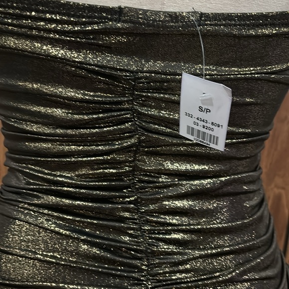 Gold and Plaid Halter Dress women’s Size Small - Picture 8 of 8